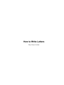 How to Write Letters - Munseys