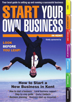 How to Start a New Business in Kent - Start Your Own Business
