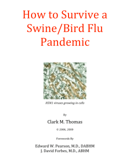 How to Survive a Swine/Bird Flu Pandemic - astronomy links