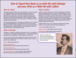 How to Export Your Book as an ePub file with InDesign and your