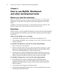 How to use MySQL Workbench and other - jackmyers.info