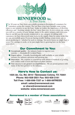 Our Commitment to You: Heres How to Contact us: - Rennerwood