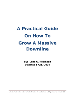 A Practical Guide On How To Grow A Massive Downline