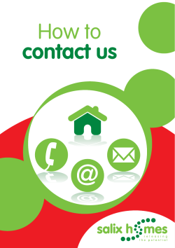 How to contact us:Layout 1 - Salix Homes