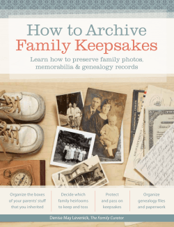 How to Archive Family Keepsakes - Amazon Web Services