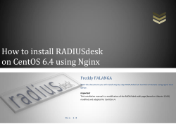 How to install RADIUSdesk on CentOS 6.4 using Nginx - SourceForge