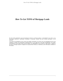 How To Get TONS of Mortgage Leads - E-Library