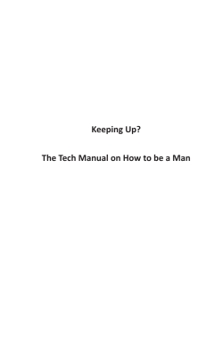 Keeping Up? The Tech Manual on How to be a Man - Health Queen