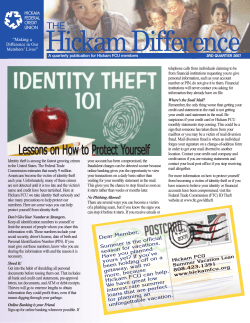 Lessons on How to Protect Yourself - Hickam Federal Credit Union