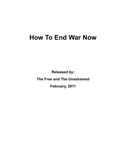How To End War Now - Anarplex.net