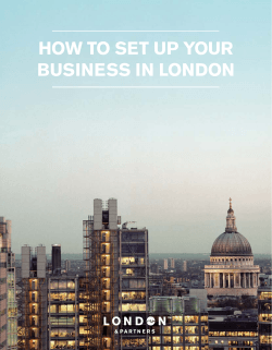 HOW TO SET UP YOUR BUSINESS IN LONDON - London  Partners