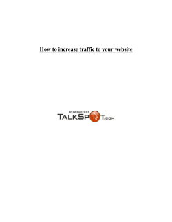 How to increase traffic to your website - Talkspot.com