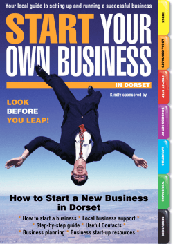 How to Start a New Business in Dorset - Start Your Own Business