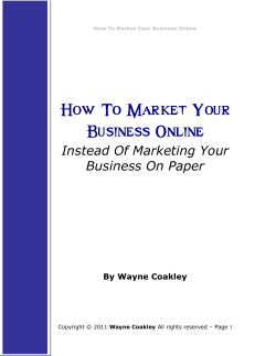 How To Market Your Market Your Business On Business Online
