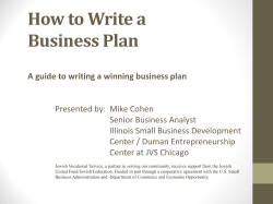 How to Write a Business Plan - JVS Chicago
