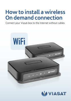 How to install a wireless On demand connection - Viasat