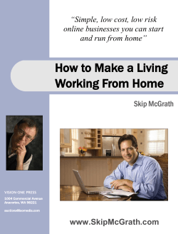 How to Make a Living Working From Home - Skip McGraths Auction