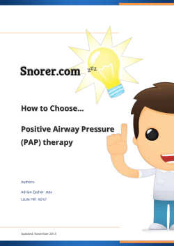 How to Choose… Positive Airway Pressure (PAP - Snorer.com