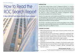 How to Read the ROC Search Report - Arrow Training