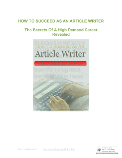 How to succeed at Witing Articles for a Living - americafreebooks.com