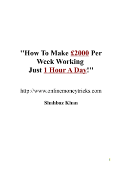 How To Make £2000 Per Week Working Just 1 Hour A Day!