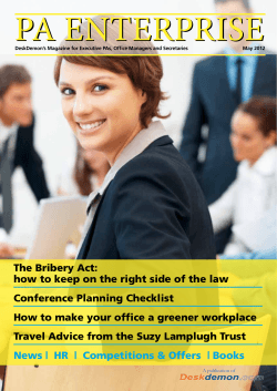 The Bribery Act: how to keep on the right side of the - DeskDemon