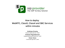 How to deploy WebRTC, Class5, Class4 and SBC - Kamailio