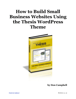 How to Build Small Business Websites Using the Thesis WordPress