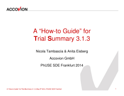 #09 - A how-to guide for Trial Summary 3.1.3x - PhUSE Wiki