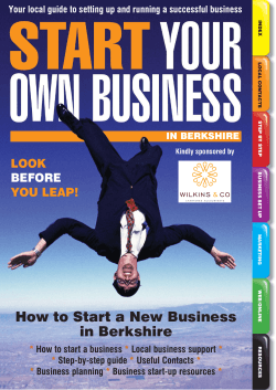 How to Start a New Business in Berkshire - Start Your Own Business