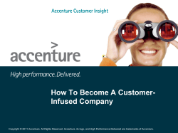 How To Become A Customer- Infused Company - Accenture