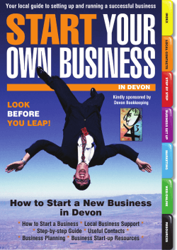 How to Start a New Business in Devon - Start Your Own Business