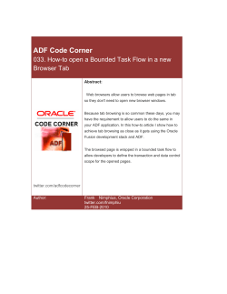 ADF Code Corner: How-to open a Bounded Task Flow in a - Oracle