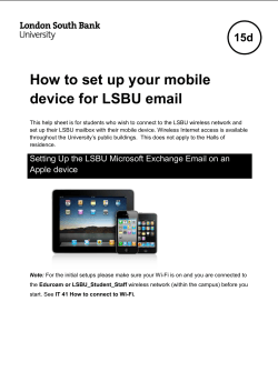 How to set up your mobile device for LSBU email - My LSBU