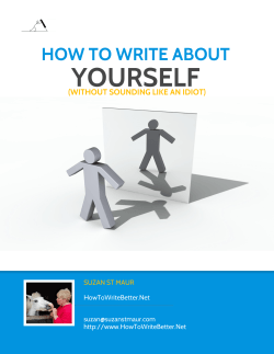How to Write About Yourself - Birds on the Blog