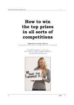 How to win the top prizes in all sorts of competitions - eBook of