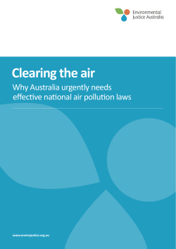 Clearing the air - Environmental Justice Australia