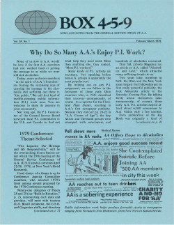 Box 459 - February-March 1979 - Why Do So Many A.A.s Enjoy P.I.