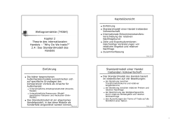 2.4 Das Standardmodell des Handels - GWDG