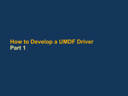 How to Develop a UMDF Driver - Microsoft