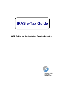 etaxguides GST GST Guide for the Logistics Service Industry