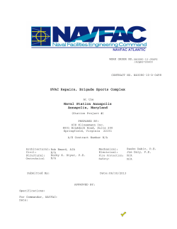 NAVFAC Specifications Cover Sheet