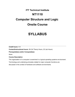 Curriculum Cover Sheet