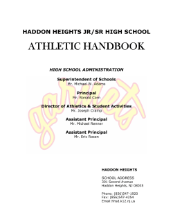 Athletic Handbook Cover Sheet - Haddon Heights Public Schools