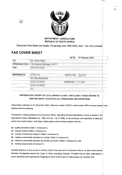 FAX COVER SHEET