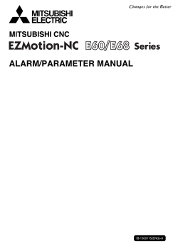 EZMotion-NC E60/E68 Series ALARM/PARAMETER MANUAL