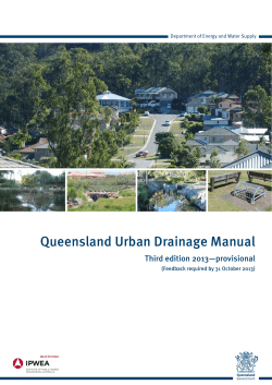 Queensland Urban Drainage Manual: Provisional Edition 2013