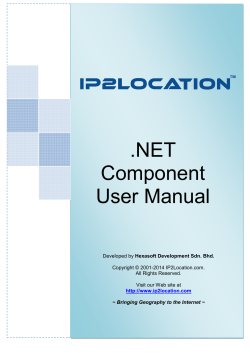 .NET Component User Manual