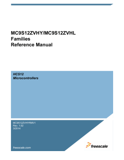 MC9S12ZVHY Family Reference Manual and Data Sheet - Farnell