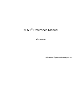 XLNT V5 Reference Manual - Advanced Systems Concepts